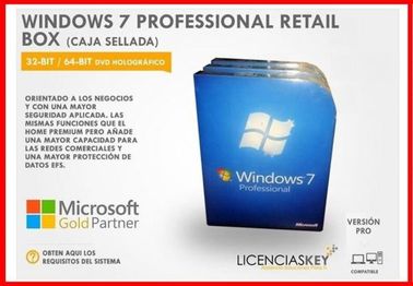 Σφαιρική περιοχή Microsoft Windows 7 λιανική έκδοση, παράθυρα 7 λιανικός δίσκος για το lap-top