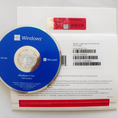 FPP COA Microsoft Windows 11 επαγγελματική βασική εξηντατετράμπιτη συσκευασία cOem DVD