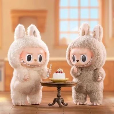 Αρχικά αυθεντικά Popmart Labubu Τέρατα συναρπαστικά Μακαρόν καθίσμα τυφλό κουτί σχήμα Plush κούκλα χαριτωμένα παιχνίδια μυστηριώδη κουτιά