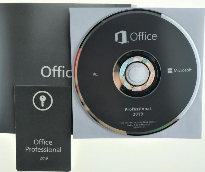 Πολλαπλάσιο γλωσσικών γραφείων 2019 αρχικό λογισμικό πακέτων κώδικα DVD της Microsoft υπέρ βασικό