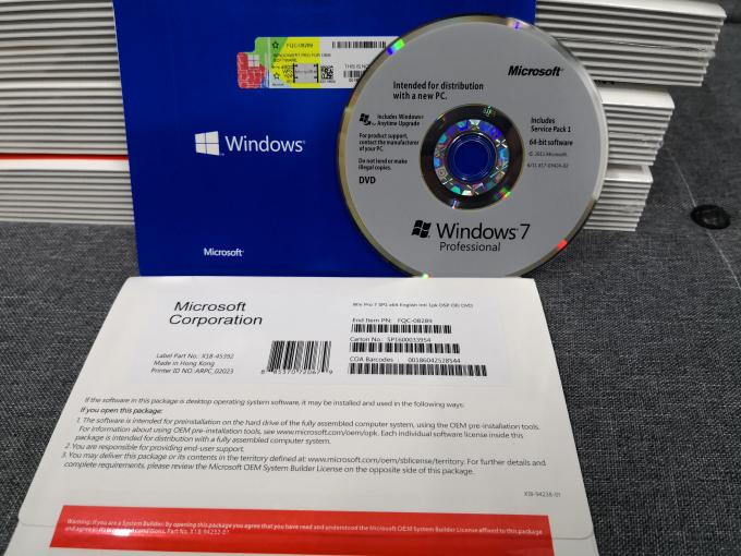 Χρονική εξουσιοδότηση Microsoft Windows 7 ζωής επαγγελματική πλήρης έκδοση συσκευασίας cOem