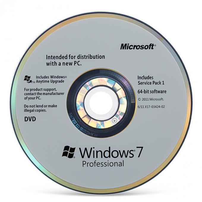 Το σφαιρικό λογισμικό υπολογιστών Microsoft Windows 7 επαγγελματικό και εγχώριος cOem με DVD Microsoft κερδίζει 7